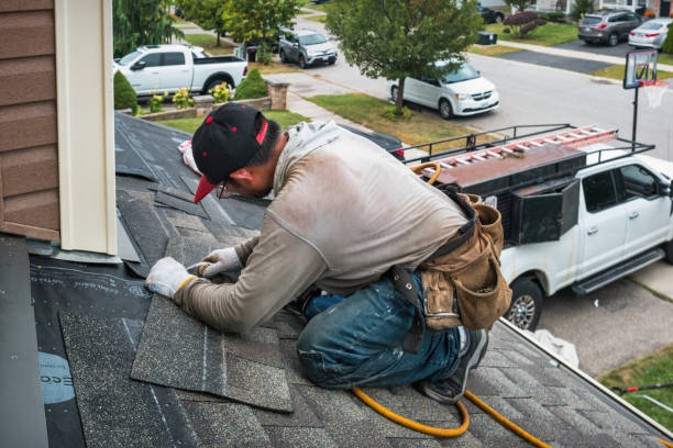 Professional Hail Damage Roof Repair technician working in Hanover, VA